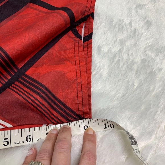 Boy's Joe Boxer Swim Trunks Red Black Sz L 10/12 - Picture 9 of 9